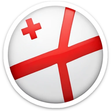 Red Cross medical symbol on white background sticker