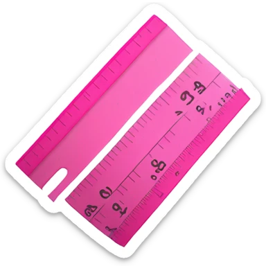pink ruler sticker