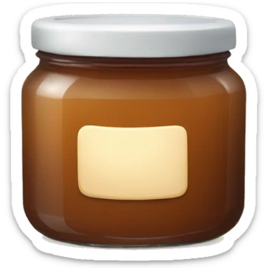 a jar of light-brown jam without a label sticker