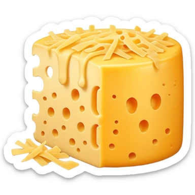 Grated cheese sticker