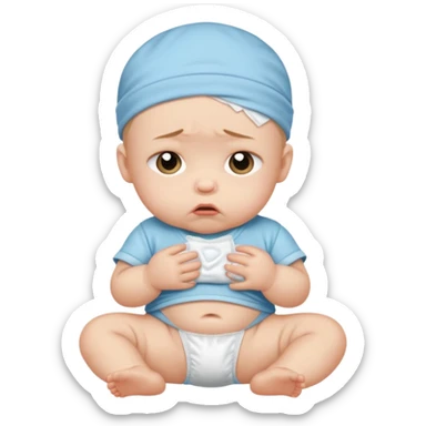 Pouting face wear disposable diaper sticker