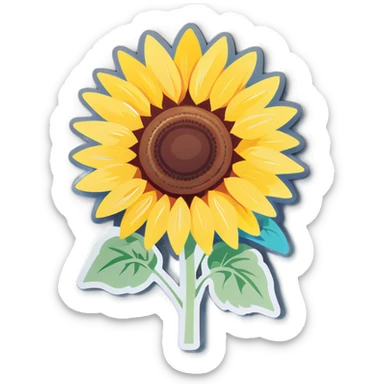 A sunflower  sticker