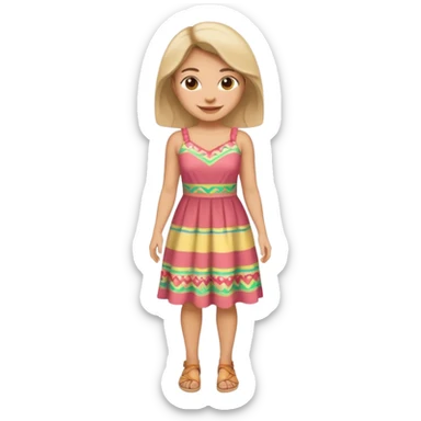 attractive full body light-skin latina  sticker