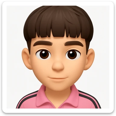 Make this image with a slimmer face and high resemblance to the original person in 3d-emoji style sticker