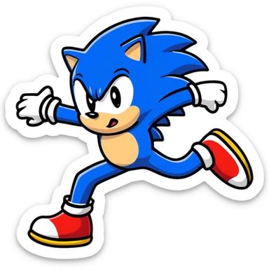 Sonic the Hedgehog dancing in a fun pose sticker