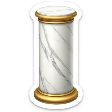 White marble pillar sticker