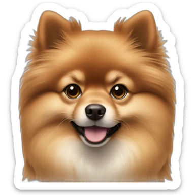 Pomeranian brown hair sticker