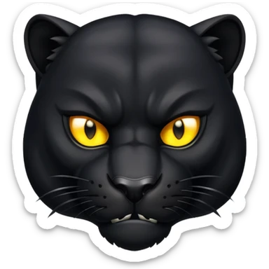 angry panther animal sticker