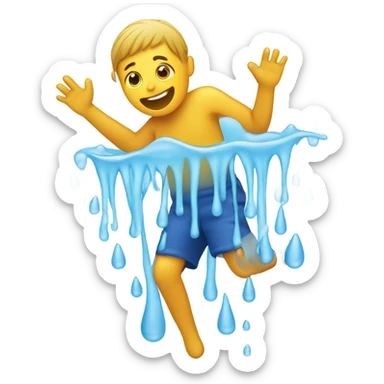 Getting in the shower sticker