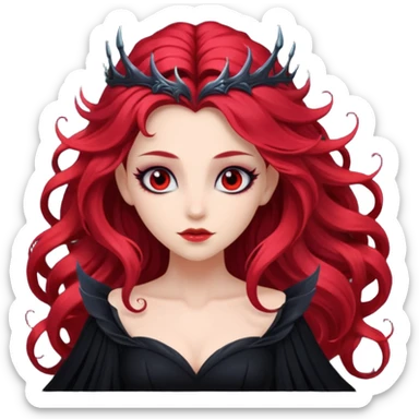 Dark fairy queen – Black gown, red eyes


























 sticker