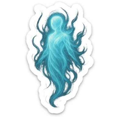a glowing spirit or soul, ethereal and luminous, in a mystical style, glowing, ethereal, luminous, mystical sticker