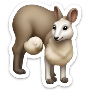 Mouton sur un kangourou sticker