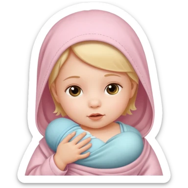 little newborn baby girl sticker