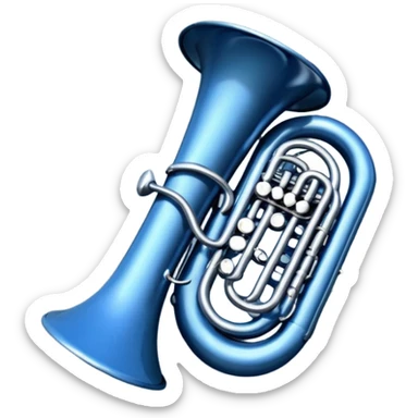 tuba redonda azul escura sticker