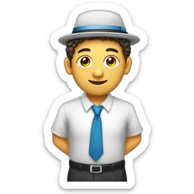 A jewish with a kippa sticker