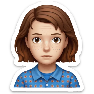 Eleven from stranger things season 3 sticker