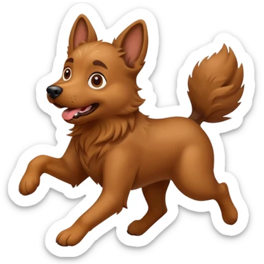 crazy dog running around everywhere sticker