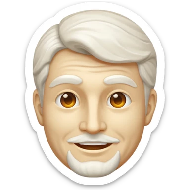 Marble style statue of man face happy sticker