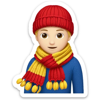 scarf: rojo y amarillo sticker