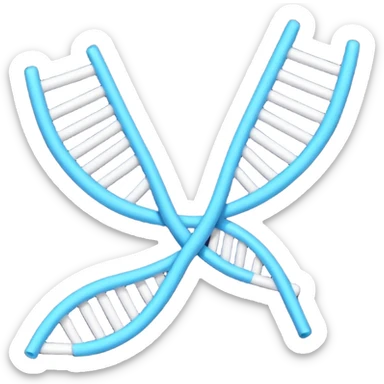 con of a single-stranded mRNA shaped as a half-helix; simple curved ribbon with small ticks for bases; balanced symmetry; flat vector, high contrast, transparent background, no text; suitable for app icon or presentation. sticker