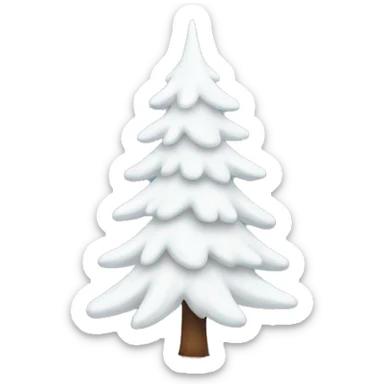  actual white fir christmas tree isolated.  sticker