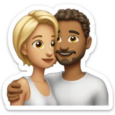 Couple bisous sticker