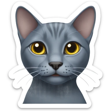 Russian blue cat sticker