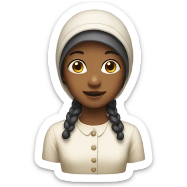 girl wearing a bonnet sticker