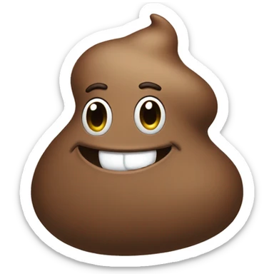 Happy poop sticker