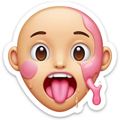 face with tongue salivating sticker