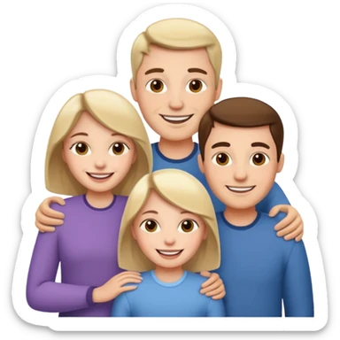 fater, mother, sister, brother sticker