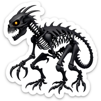  Dark black evil Fakémon-Wickerbeast-creature (full body) sticker