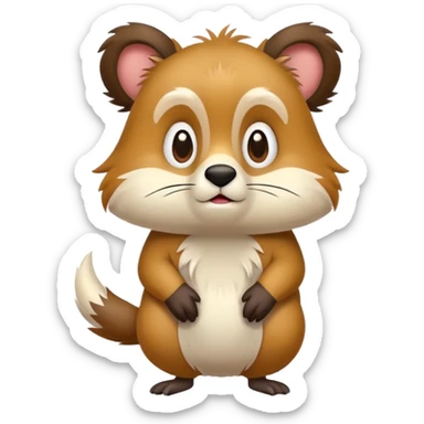 A confused animal shrugging sticker