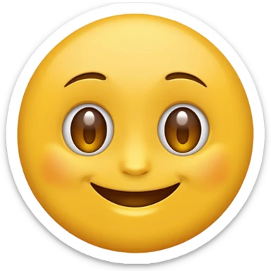Emoji rond et jaune qui fixe à côté de lui  sticker