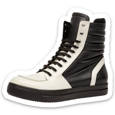rick owens geobasket white sticker