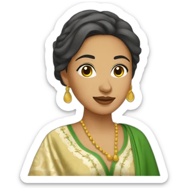 Algerian woman with caftan sticker