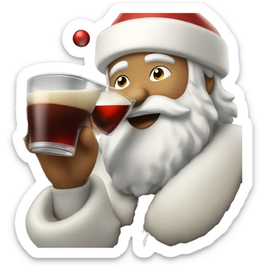 Santa Claus drinking  sticker