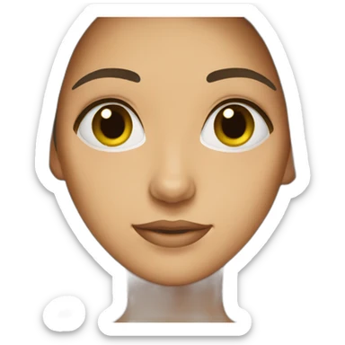 woman-long-straight-dark-hair-hazel-eyes sticker