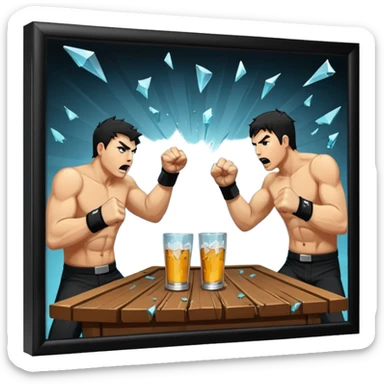Bar fight  sticker