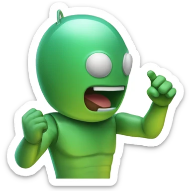 Android pisando em uma maça sticker