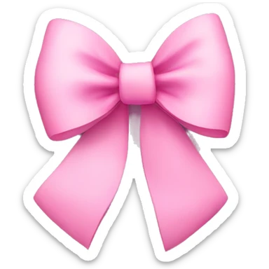 Pink bow sticker