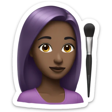 blush and brush purple sticker