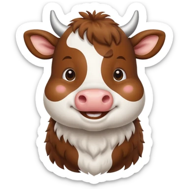Cute Cow with inspirational good morning  sticker
