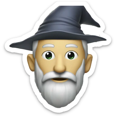 wizard head with dollar sign staff sticker