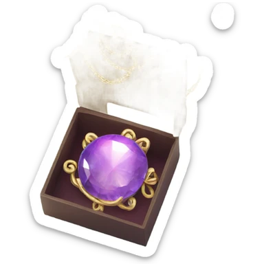 beautiful necklace in a box sticker