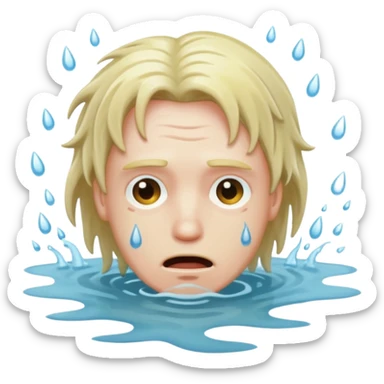 Man drowning sticker
