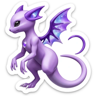 Mewtwo-Lunala-Fakémon-hybrid-creature (full body)  sticker