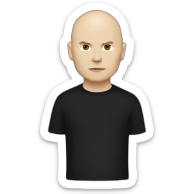 Billy corgan with black t-shirt sticker