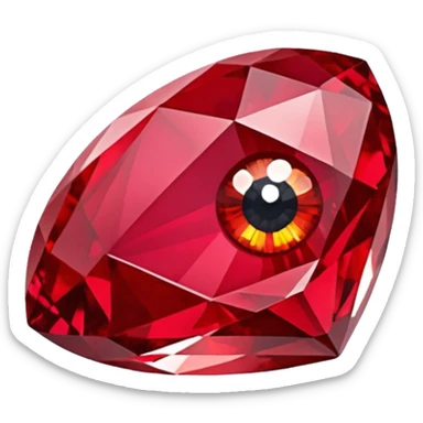 ruby with eyes  sticker