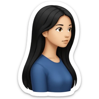 woman side profile standing sticker